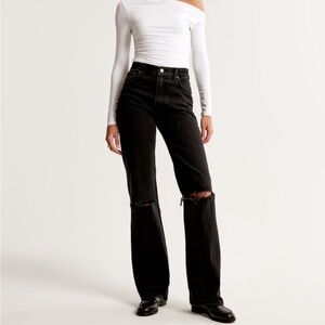 Abercrombie & Fitch The ’90s Straight Ultra High Rise Jeans